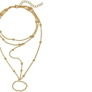 1 Cadena con cuentas en capas para pies para mujeres