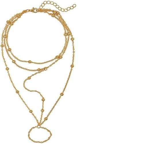 1 Cadena con cuentas en capas para pies para mujeres