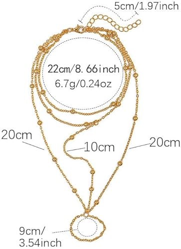 1 Cadena con cuentas en capas para pies para mujeres - Imagen 4