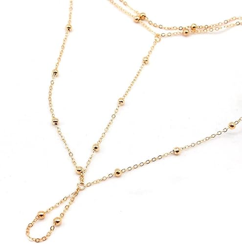 1 Cadena con cuentas en capas para pies para mujeres - Imagen 2