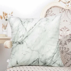 1 Funda de almohada con estampado de mármol