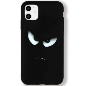 1 Funda de teléfono resistente a los golpes de TPU helado con diseño de ojo negro