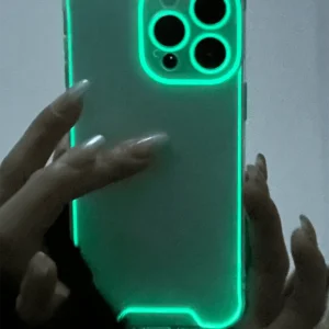 1 funda para teléfono transparente luminosa única azul compatible con iPhone 13