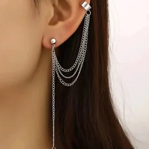 1 Juego De 7 Piezas Conjunto De Clips De Pendientes Sin Perforación