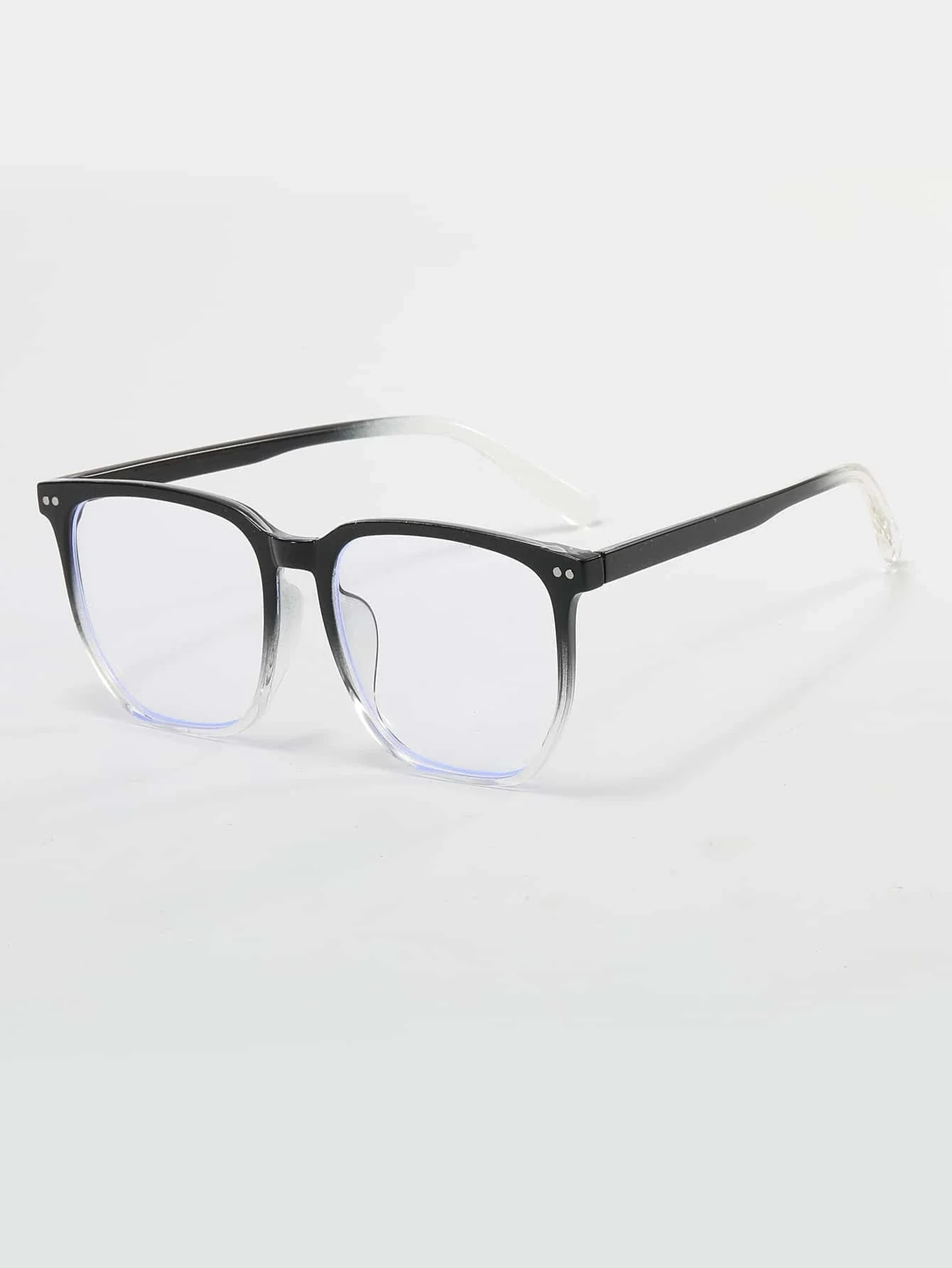 1 par de anteojos con detalle de remaches de color degradado y broches de presión - Imagen 3