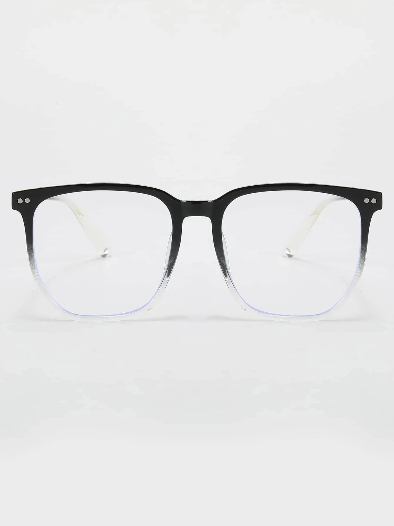 1 par de anteojos con detalle de remaches de color degradado y broches de presión - Imagen 2