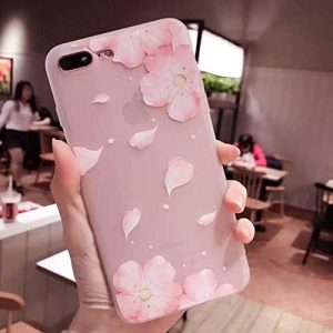 1 PC Hermoso encaje Petals Soft Case para iPhone 7 /8 plus