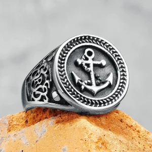 1 Pieza de Anillo de acero inoxidable para hombre