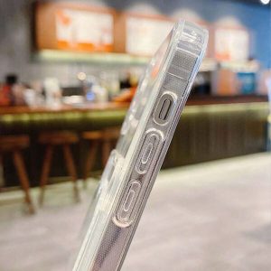 1 Pieza Funda De Teléfono Transparente Impreso Con Arte En Linea En Forma De Corazón