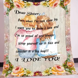 1 pieza Manta de franela con estampado floral con slogan