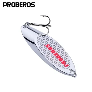 1 pieza señuelo de pesca de mar Vib con brillo metálico plateado