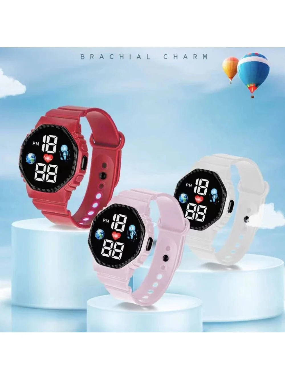 1 pieza Simple Led impermeable reloj deportivo para estudiantes - Imagen 3