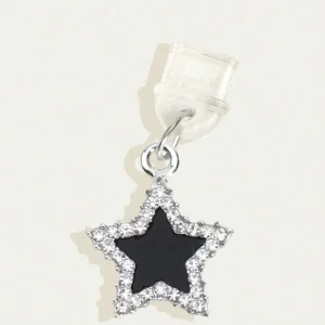 1 tapón antipolvo con forma de estrella con diamantes de imitación incrustados Tipo C
