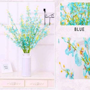 10 flores artificiales de mariposa para dama bailarina, flores artificiales de seda de 38 pulgadas