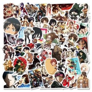100 Pegatinas para computadora portátil de Ataque a los titanes