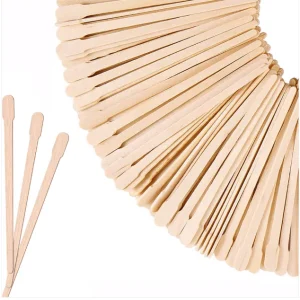 100 unids/pack palitos de cera de madera desechables, aplicador de cera