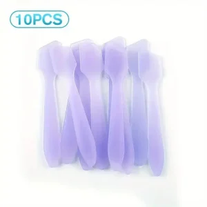 10pcs Espátulas Cosméticas Mini Hipoalergénicas - Cucharas de Plástico