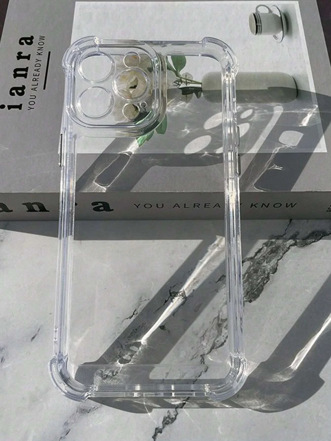 1 funda transparente nueva para teléfono con cuatro esquinas anticaídas - Imagen 2