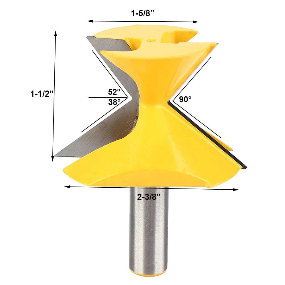 2 PIEZAS - Broca para enrutador de inglete para moldura de corona, vástago de 1/2" - Imagen 2