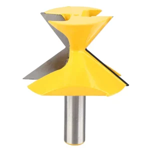 2 PIEZAS - Broca para enrutador de inglete para moldura de corona, vástago de 1/2"