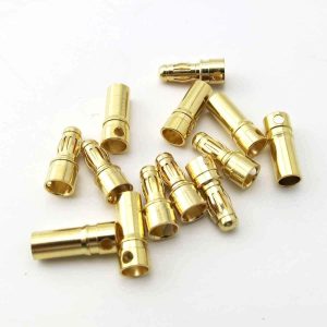 20 pares chapados en oro 3.0MM Banana Plug Bullet macho hembra