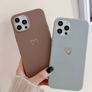 2pcs Funda del teléfono del modelo del corazón de la pareja