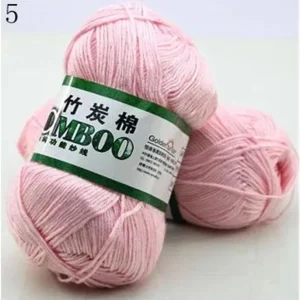 3 unidades 50g metros suave y liso algodón de bambú Natural tejido a mano