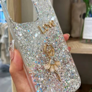 3d Funda para móvil decoración de niña de ballet brillante