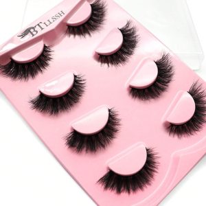 4 pares de pestañas postizas de ojo de gato