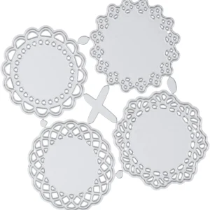 4 piezas de cuchillo redondo de encaje álbum de fotos troquelado