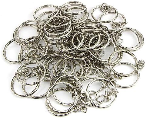 50 piezas de llaveros de metal para hacer joyas, llaveros con anilla de salto abierta de 25 mm