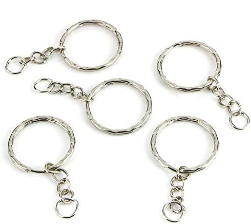 50 piezas de llaveros de metal para hacer joyas, llaveros con anilla de salto abierta de 25 mm - Imagen 3