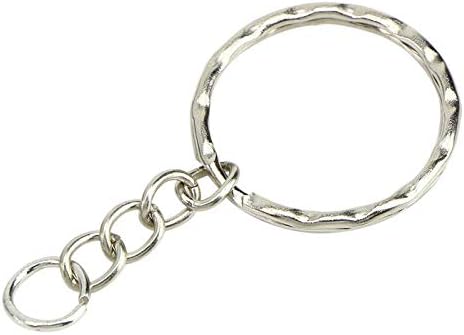 50 piezas de llaveros de metal para hacer joyas, llaveros con anilla de salto abierta de 25 mm - Imagen 4