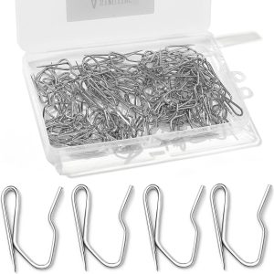 58 ganchos de metal para cortinas, Nydotd - Ganchos de níquel chapados en acero inoxidable plateado