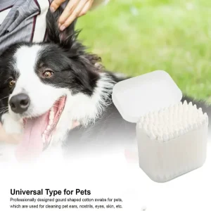 80 pzas/caja de hisopos de algodón de doble cabeza con palos de papel