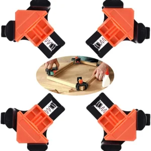 Abrazaderas angulares, 4 piezas de clip de fijación de ángulo recto multifunción para carpintería