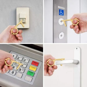 Abridor de puerta de latón sin contacto