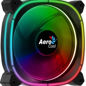 AeroCool Ventilador de PC ASTRO12 - Ventilador de 4.724 in con acabado de fibra de carb