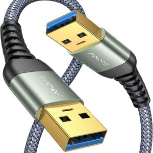 AINOPE Cable USB 3.0 A a A macho, [6.6 pies]