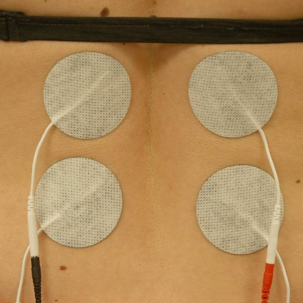 Almohadillas de electrodos autoadhesivas redondas reutilizables para unidad TENS/EMS - Imagen 3