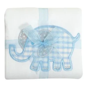 Almohadillas para eructar con apliques de elefante de Marthas, color azul