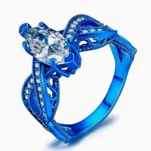 Anillo Azul De Acero Inoxidable