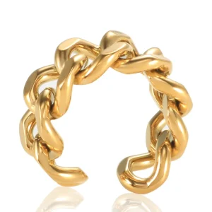 Anillo de ajuste de apertura de cadena Simple de moda