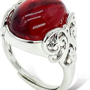 Anillo de cristal de cornalina natural