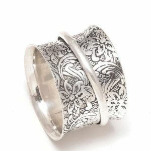 Anillo de San Valentín giratorio de plata esterlina