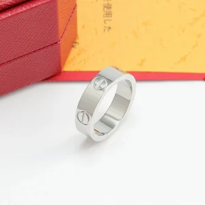 Anillo de tornillo clásico para hombres y mujeres, acero inoxidable