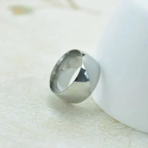 Anillos de acero inoxidable pulido de alta calidad hombre