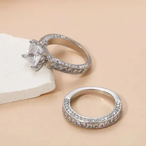 Anillos de boda de circonita cúbica para mujeres