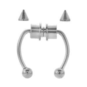 Aros para tabique nasal, anillos de acero inoxidable con imán para nariz, piercing de imán