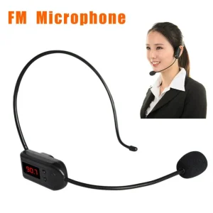Auriculares inalámbricos FM con micrófono inalámbrico